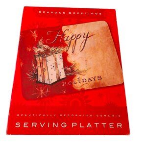 Certified International Happy Holidays Rectangle Serving Platter 12 " × 16"